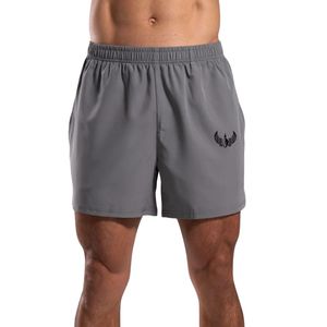 Shorts de sport gris pour homme, séchage rapide, performance optimale, avec poches latérales, légers, pour la course, la gym et le fitness - Product Image 1