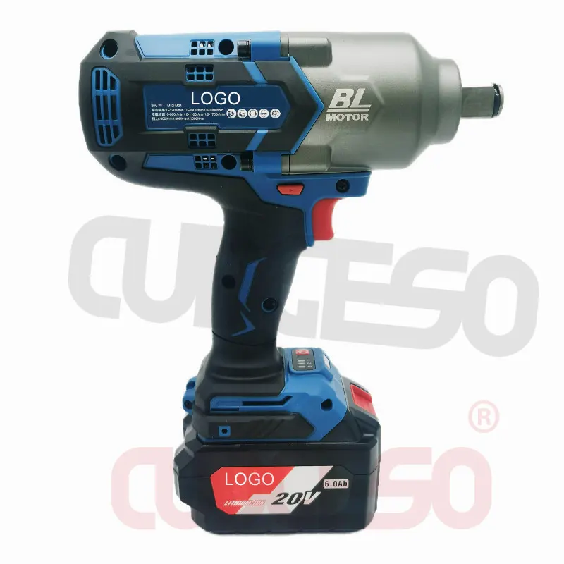 6000Ah Durable using Torque Controlled Electric Brushless Truck Impact Wrench 1000N.m