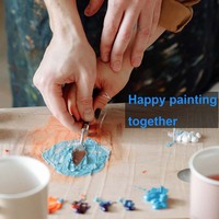 LISI Lot de 5 spatules minces et flexibles en acier inoxydable pour mélanger les couleurs, la peinture et la palette.