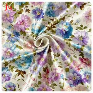 Tessuto in Raso di Cotone Elasticizzato Stampato, <span class=keywords><strong>Materiale</strong></span> Sateen Personalizzato con Stampa Digitale per Abbigliamento - Product Image 1