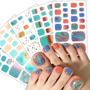 Nuevo Diseño de Adhesivos Metálicos 3D para <span class=keywords><strong>Uñas</strong></span> de los Pies, Tiras Decorativas Coloridas para <span class=keywords><strong>Uñas</strong></span>, Adhesivos de Cobertura Total para <span class=keywords><strong>Uñas</strong></span> de los Pies - Product Image 4