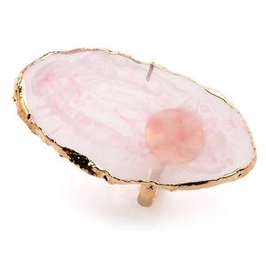 Palette de dessin d'art d'<span class=keywords><strong>ongle</strong></span> avec anneau de doigt Conception de pierre d'agate de résine pour le polissage de gel de floraison DIY Mixed Paint Manicure Equipment - Product Image 6