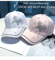Casquette de baseball unisexe avec étoile en strass, réglable, ornée de cristaux scintillants, 100% polyester, pour les fêtes et les occasions décontractées