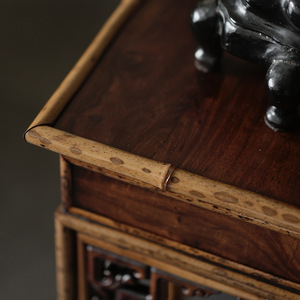 Soporte de flores de bambú estilo chino, mesa consola hecha a mano para sala de té, exhibición de bonsáis y orquídeas - Product Image 4