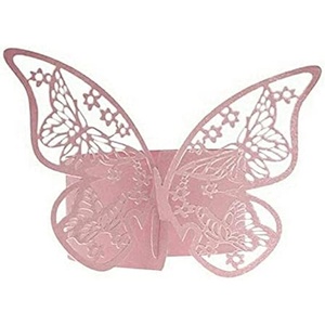 Anneaux <span class=keywords><strong>de</strong></span> <span class=keywords><strong>serviette</strong></span> <span class=keywords><strong>en</strong></span> papier 3D <span class=keywords><strong>en</strong></span> forme <span class=keywords><strong>de</strong></span> papillon pour la décoration <span class=keywords><strong>de</strong></span> table <span class=keywords><strong>de</strong></span> mariage, porte-serviettes roses pour la fête <span class=keywords><strong>de</strong></span> remise des diplômes - Product Image 3