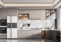 2 Pac Peinture Blanc Laque Armoire de Cuisine Armoire en Bois avec Panier à Épices Menuiserie