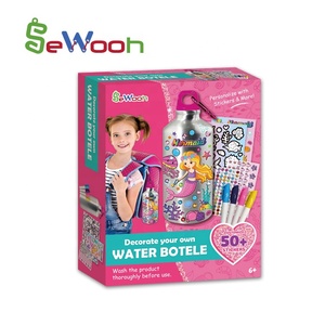 ขวดน้ำอลูมิเนียมสำหรับงานประดิษฐ์ทำด้วยตัวเองปากกามาร์กเกอร์18.9สีสันสดใส & พลอยสีของเล่นสร้างสรรค์