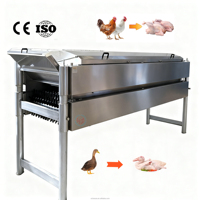 Plumeuse horizontale certifiée CE |   Éplucheur de plumes de poulet à haute efficacité 1000bph |   Acier inoxydable 304