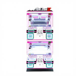 Mini Máquina de Grúa para 4 Jugadores, Aceptador de Monedas y Tarjetas, Juego de Arcade Personalizado, Sonido Realista Metálico, Luces Intermitentes, Inglés - Product Image 5