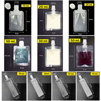Mini pochette à bec transparente 10ml 15ml 20ml 30ml sac à salade pour sauce à tremper petite pochette à bec en plastique avec trou