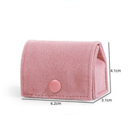 Pochette à rabat en velours mini de haute qualité avec fermeture à bouton, sac de rangement carré coloré pour bijoux de voyage, boîte de rangement portable pour cadeau