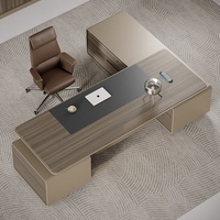 Bureau de direction moderne de luxe en forme de L, ergonomique, résistant à l'eau, écologique, en bois durable, pour villa, garantie 5 ans