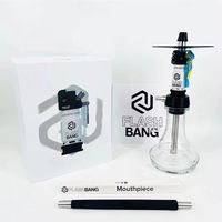 Ensemble de chicha tactique en acier inoxydable, style arabe, avec 1 tuyau et accessoires