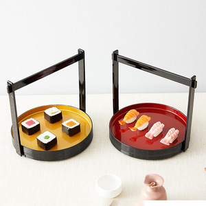 Plateau à sashimi japonais à double poignée, plateau à sushi, couverts de restaurant japonais et coréen avec poignées pour une manipulation facile. - Product Image 4