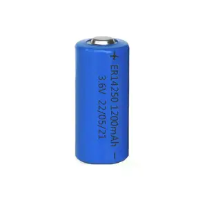 Suministro de fábrica de baterías recargables OEM de alta calidad 1200mAh 3,6 V ER14250 batería de cloruro de tionilo de litio para detector de humo