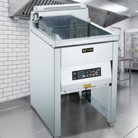 BAODING 40L Elektronische Gasfritteuse mit Smart-Ölschmelzfunktion und Ablassventil für Gewerbeküchen