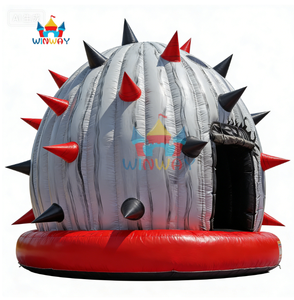 Dôme disco gonflable commercial avec panier de basket néon spécialement conçu pour les jeux d'enfants - Product Image 5