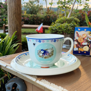 Tasses à thé et soucoupes en céramique sur le thème du lapin, de haute qualité et charmantes, pour usage personnel ou cadeaux - Product Image 6