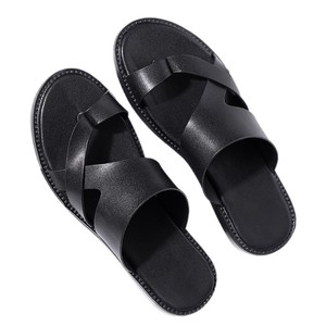 Sandales plates à bout ouvert en similicuir avec semelle en caoutchouc respirante, tendance mode, couleur unie, chaussures d'été pour la plage et l'extérieur - Product Image 5