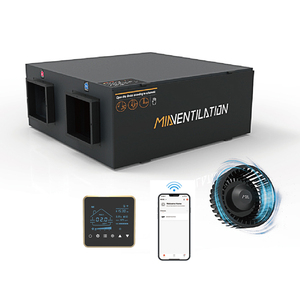 Ventilation HRV à <span class=keywords><strong>double</strong></span> <span class=keywords><strong>flux</strong></span> avec fonction de dérivation rectangulaire en acier inoxydable 4500m3/H, récupération de chaleur, air frais, extraction, économie d'énergie - Product Image 6