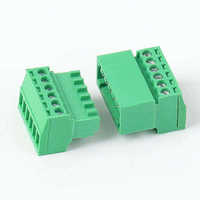 Connecteur de bornier femelle vert 15EDGRK-2.54mm PA66 8A 300V 2-24 pôles pour connexions de fils PCB RS