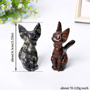 New Arrival High Quality Hand Carved Crystal Healing Abi <strong>Cat</strong> <strong>Figurines</strong> for Decoration - Product Image 3