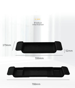 black plastic cheap trays bathtub caddy tray luxury bath caddy tray