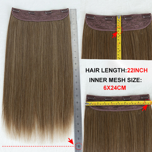 Julianna Paquet 22 "Cendré Blond Brun Soyeux Cheveux Raides 1 Pièces Synthétique Clip dans les Extensions de Cheveux Clip-in avec 4 Clips - Product Image 6