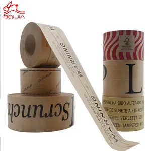 Warranty Tape Custom Printed Water-Activated Competitive Price Logo Kraft Gummed Paper Tape Factory Customized