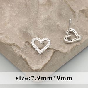 MD95 18K oro rodiato rame zircone accessori per gioielli fatti a mano fai da te orecchini 6 pz/lotto metallo risultati Charm Making - Product Image 5