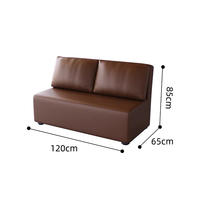 Ensemble de sièges et table de style industriel pour les bars et les pubs, canapé rembourré en cuir avec table en marbre noir