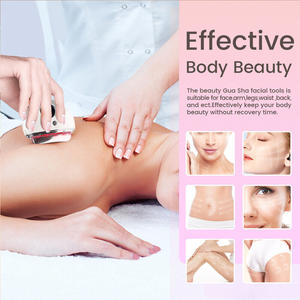 New Homeuse Electric Handheld Facial Massager Red Light Blue Vibration Heating EMS Firming Skin Scraping Application <b>Vibrators</b> - Product Image 4