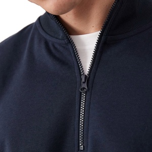 Men Blank <b>Navy</b> Half Zip Sweatshirt Custom Logo Quarter Zip Stand Collar Pullover Long Sleeve Casual <b>Top</b> Factory Wholesale - Product Image 4