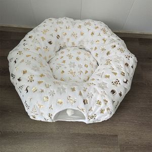 Cama Redonda y Cálida para Gatos, Tipo Cueva y Túnel, con Diseño de Dibujos Animados, para Todas las Estaciones - Product Image 1