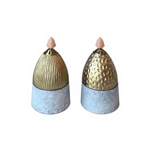 Trending Design Wooden And Aluminium Sweets Dessert Server Handmade Round Shape Set Of 2 Fruits Bowl - Product Image 1