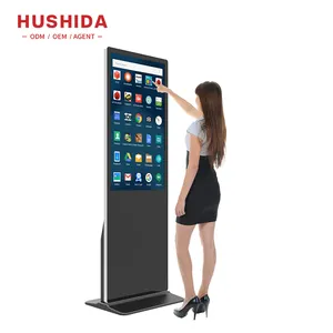 Sàn di động đứng kỹ thuật số biển kiosk thiết bị 43 55 inch windoss cho cửa hàng quảng cáo hiển thị