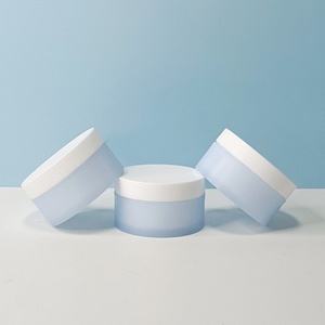 Empty 30g 50g 100g 250g 8oz Body Butter Face Cream White Pp <b>Plastic</b> Cosmetic <b>Jars</b> With Silver Edge Lid - Product Image 1