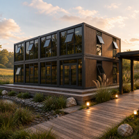 Maison modulaire Boxsapce en conteneur de 40 pieds, maison en conteneur isolé en acier, maisons préfabriquées en conteneur de 20 pieds