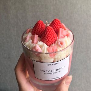 Vela Aromática LANJO Personalizada, de Larga Duración, con Aroma a Postre de Helado, Vela Artística de Cera de Soya - Product Image 1