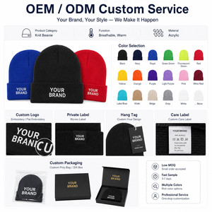 Gorros de Punto Personalizados al por Mayor con Logotipo, Gorro de <span class=keywords><strong>Invierno</strong></span> Suave y Cálido de Acrílico para <span class=keywords><strong>Hombre</strong></span> y Mujer, Gorro Promocional en Blanco - Product Image 5