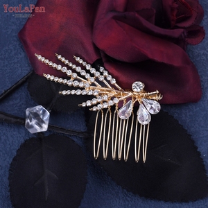 YouLaPan HP01 Elegante Peineta <span class=keywords><strong>de</strong></span> Aleación con Pedrería y Flores para Novias, Accesorio para el Cabello para Mujeres <span class=keywords><strong>en</strong></span> Bodas, Bailes y Banquetes - Product Image 6