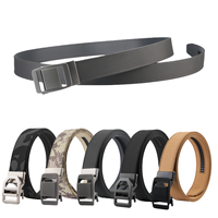 Ceinture tactique authentique noire à dégagement rapide pour homme, ceinture élastique à boucle à dégagement rapide, ceintures tressées en nylon pour le sport