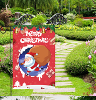 Drapeau de jardin Colorlife Flocon de neige Joyeux Noël, bannière double face en polyester 12x18 pouces pour l'extérieur, hiver, vacances, sapin de Noël