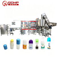 6000 BPH haute vitesse rouleau boule bouteille remplissage bouchage et bouchage ligne de production parfum déodorant Nivea Roll-on conteneur