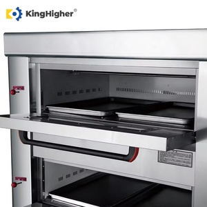 Forno a Gas Commerciale a 2 Piani 4 Teglie Attrezzatura da Panetteria in Acciaio Inox Macchina per Cuocere Pizza Pane Torte con Controllo Digitale Automatico - Product Image 3