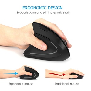 Không dây USB <span class=keywords><strong>2.4Ghz</strong></span> LED Backlit Gamer cả hai tay Ergonomic <span class=keywords><strong>3D</strong></span> dọc chuột cho PC - Product Image 4