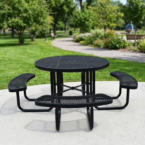 Conjunto de Mesa y Sillas de Comedor para Exteriores, Resistentes, de Acero, Plegables, Impermeables, Diseño Moderno, Muebles de Exterior para Restaurante - Product Image 3