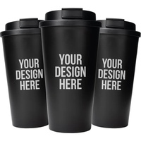 Mug de voyage écologique personnalisé de 17 oz en grains de café recyclés avec couvercle à vis sans BPA, compatible micro-ondes, cadeau promotionnel en gros