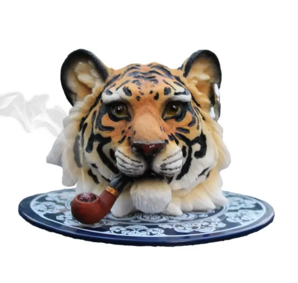 Center console personality creative decoration social animals large instrument panel ornaments tiger statue car sculpture