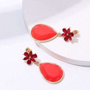 Orecchini Vintage a Goccia con Dettaglio in Pietra Decorativa, Accessori di Moda in Stile Bohémien per Donne - Product Image 4